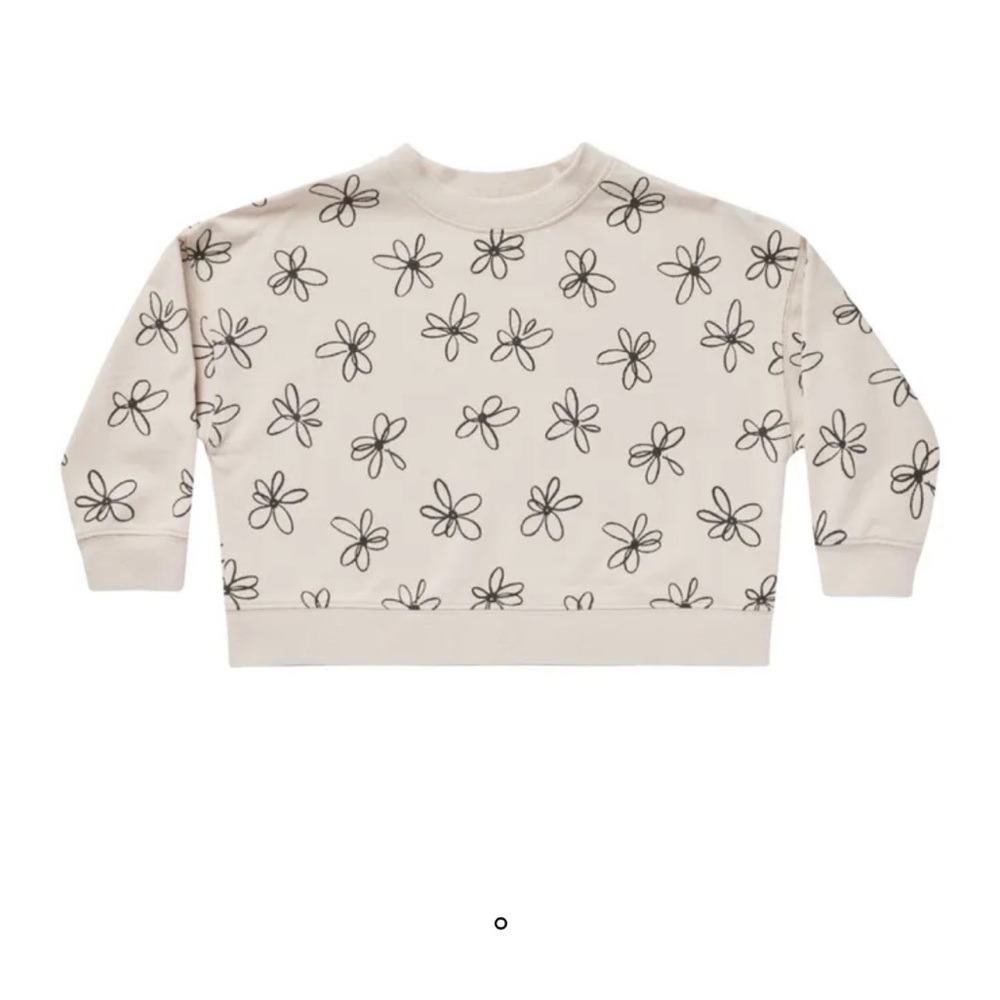 Rylee + Cru floral crewneck boxy sweatshirt